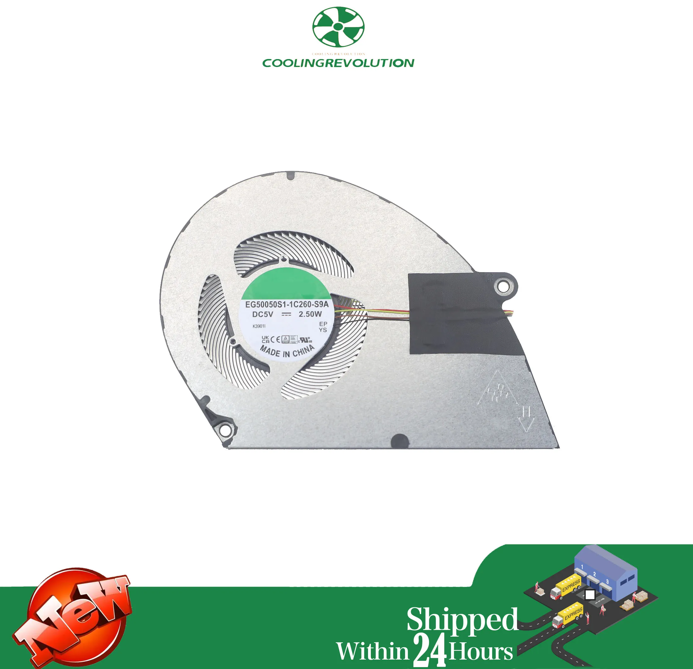 Ventilador de refrigeración para ordenador portátil, EG50050S1-1C260-S9A DC5V, 2,50 W, 4 pines - imagen 2