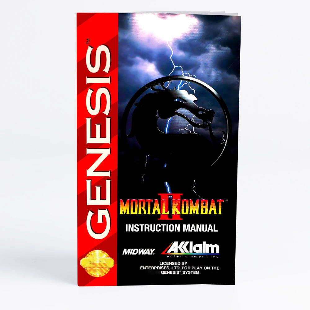 Cartucho de juego Retro Mortal Kombat 2 de 16 bits para consolas de videojuegos Sega Genesis Megadrive