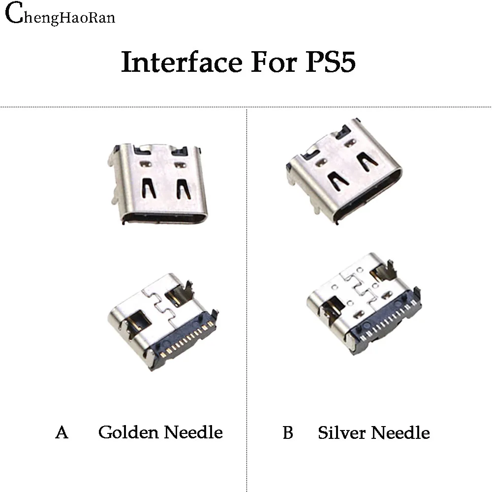 ChengHaoRan 2PC controlador de juegos para Sony PS5, puerto de carga tipo C, interfaz de alimentación USB, accesorios para máquinas de juegos - imagen 5