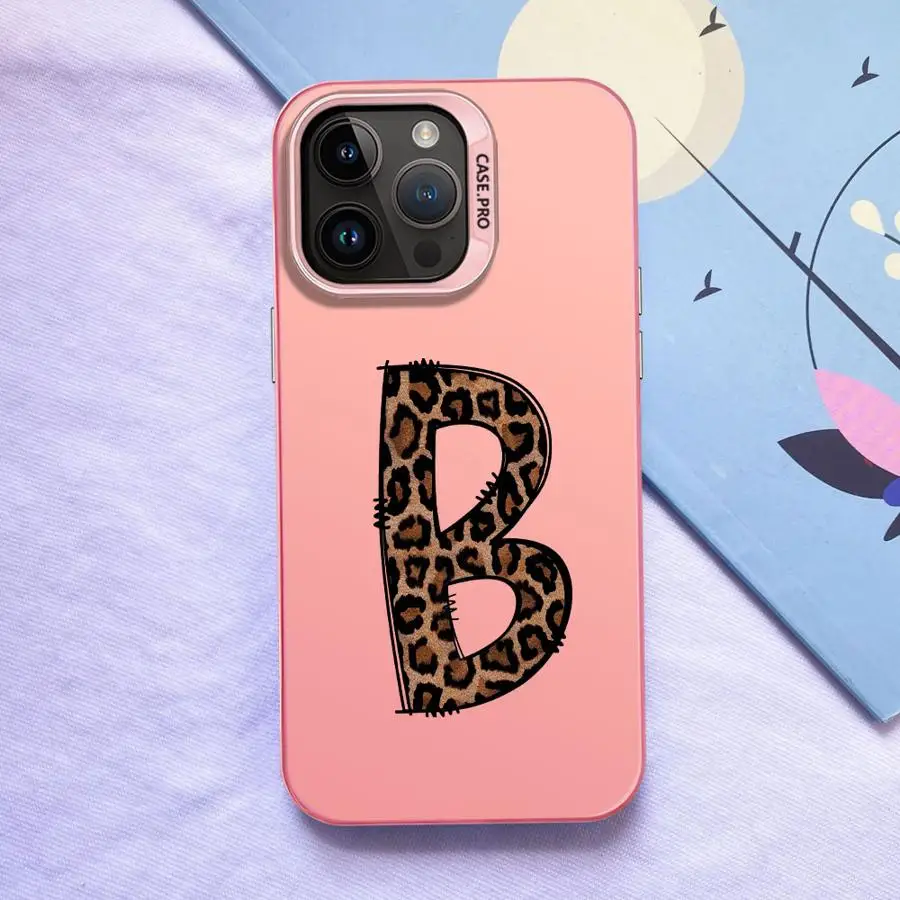 Funda con letras con estampado de leopardo para iPhone 16 17 Pro Max 14 11 XS 17Air 15 Plus XR 12 13 16e - imagen 5