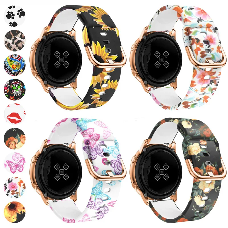 Correa impresa para Samsung Galaxy Watch 6/5 pro/4/6 Classic/Active 2 Sport 22mm/20mm pulsera amazfit GTR-GTS-4-3-2e-mini Correa
