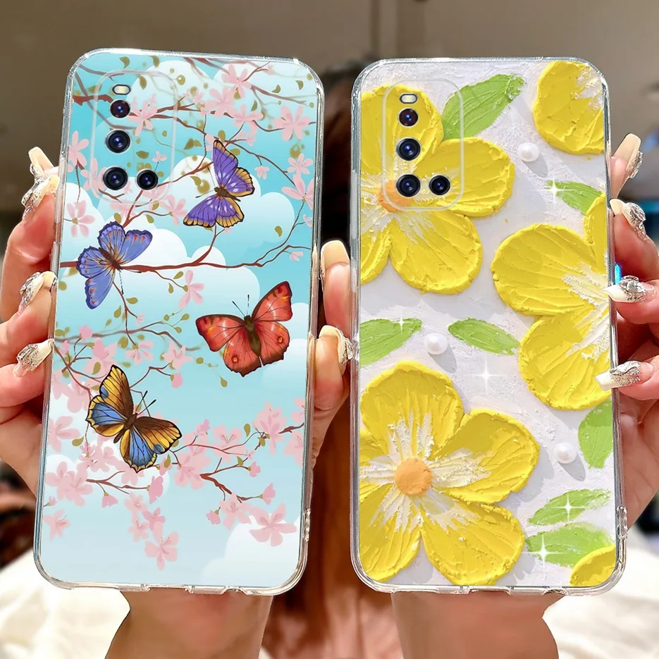 Para Vivo V17 funda VivoV19 Neo flores coloridas funda pintada funda de teléfono de silicona suave para Vivo V19 Neo V 17 VivoV17 Fundas Coque - imagen 5