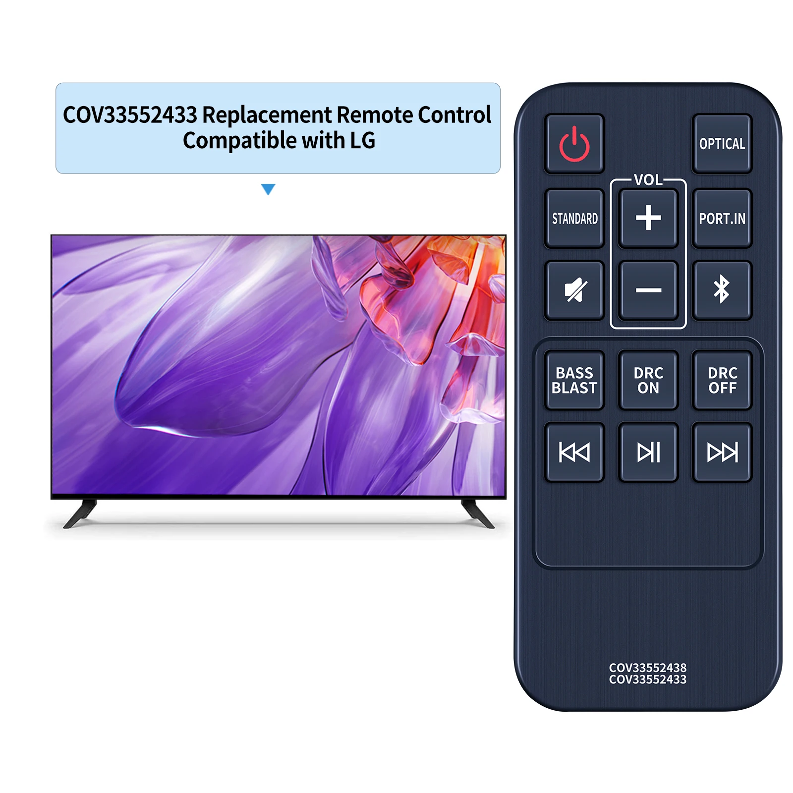 Nuevo COV33552433 COV33552438 Control remoto para barra de sonido SK1 - imagen 2