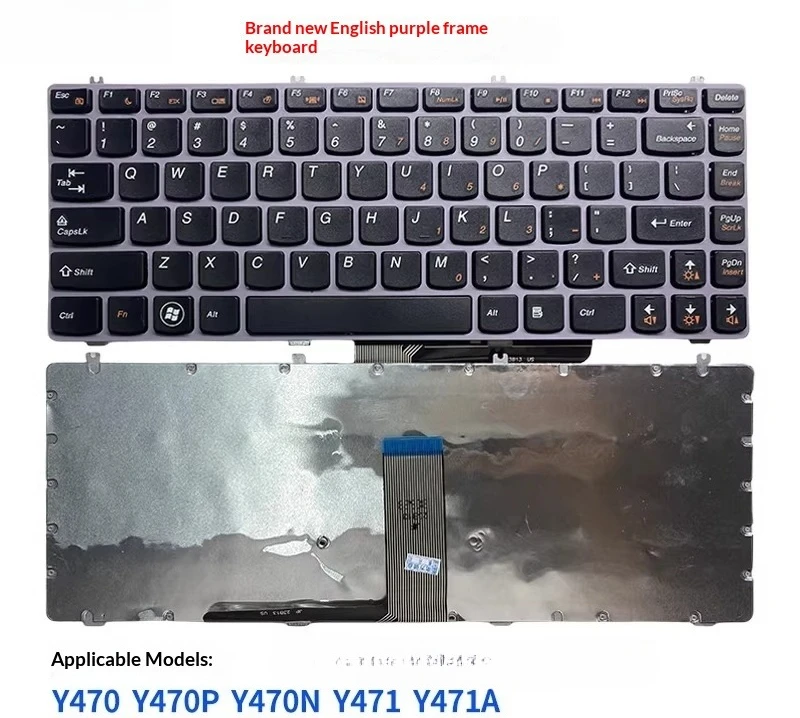 Teclado para portátil Lenovo IdeaPad Y470 Y470P Y470N Y471 Y471A, EE. UU. - imagen 2