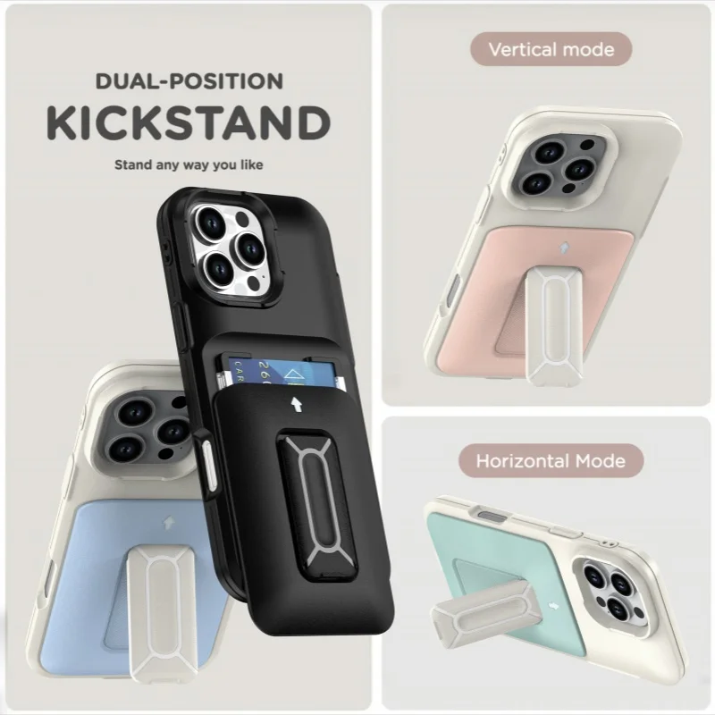 Nueva cartera multifuncional, funda deslizante para teléfono para iPhone 16 15 14 Plus11 12 13 Pro Max 16E, carcasa protectora con soporte - imagen 5