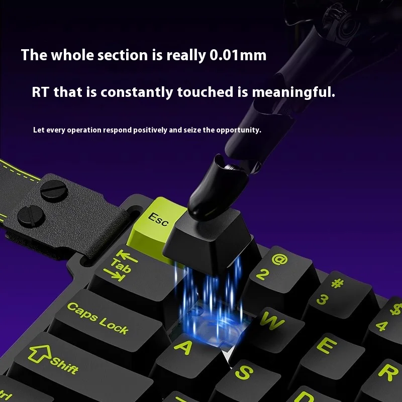 FURYCUBE-teclado con interruptor magnético M68HE, portátil con cable, baja latencia, 0,001mm, 8Khz, velocidad de orina, 0,1 ms, teclado FPS personalizado - imagen 4