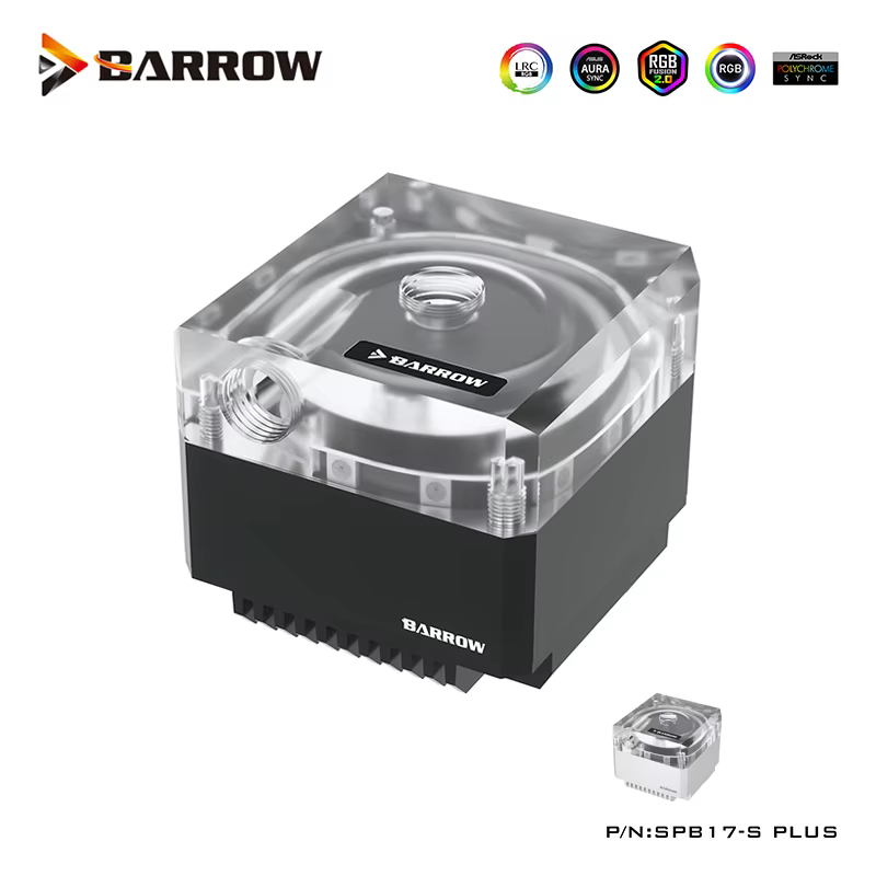 Bomba DDC Silenciosa PWM Refrigeración Líquida Acrílica Negra SPB17-S PLUS