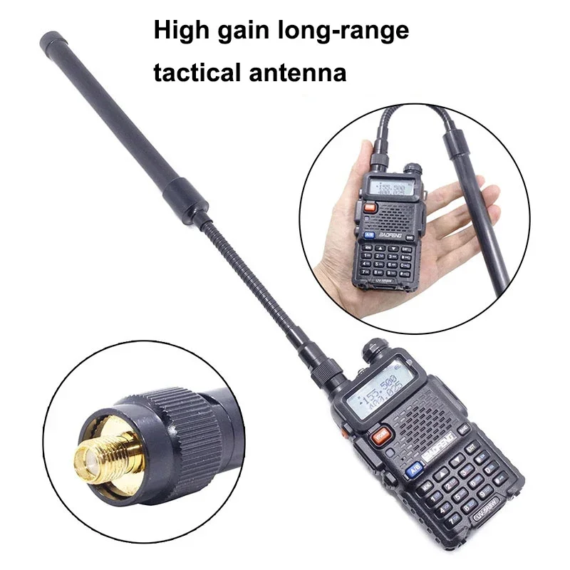 Antenna de comunicaciones profesionales tácticas CS de alto rendimiento, amplificador de antena de Radio de largo alcance para Walkie Talkie Baofeng - imagen 2