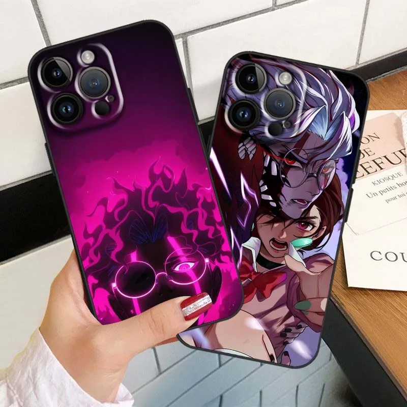 Funda de Anime Art Dandadan para Apple iPhone 12 11 8 7 6 6S XS XR X SE Mini Plus Pro Max funda de teléfono negra - imagen 2