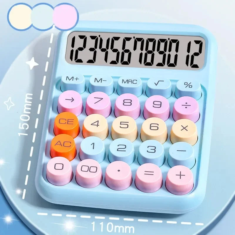 Calculadora Calculadora de escritorio de 12 dígitos Calculadora de teclado mecánico Mini calculadora portátil de dopamina para el hogar, escuela y oficina - imagen 5