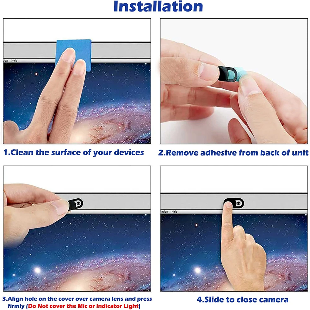 Cubierta de cámara web 1/5/10/20x, deslizador magnético de obturador, cubierta de cámara antiespía Universal de plástico para ordenador portátil, iPad, PC, Macbook, pegatina de privacidad - imagen 5