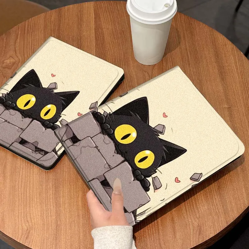 Lindo gatito arte para Samsung Galaxy Tab A A7 A8 A9 A11 S6 S11 10,1 10,4 10,5 pulgadas Lite Plus funda para tableta - imagen 2