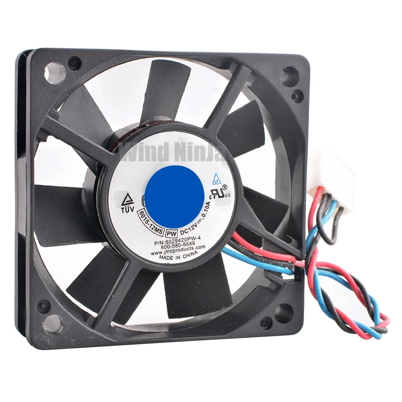 Ventilador axial de 60 mm x 60 mm x 15 mm 6 cm DC12V 0.10A 6500 rpm Ventilador de refrigeración para fuente de alimentación 6015-12 MS 6029420PW-4 - imagen 2