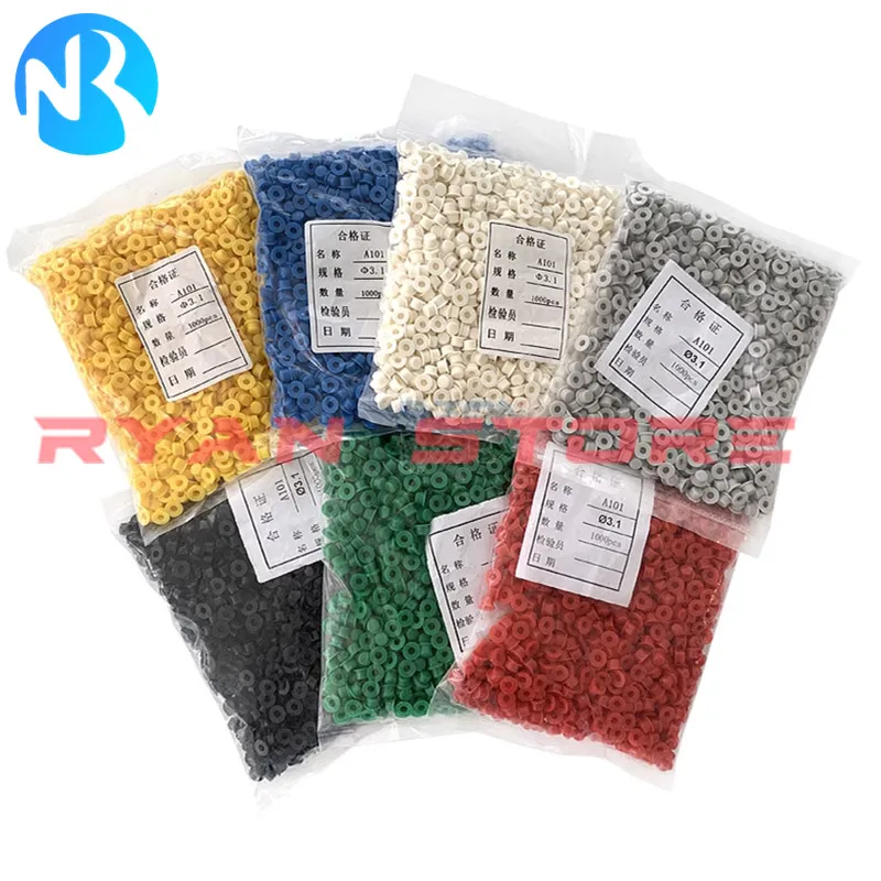 Interruptor de botón táctil A101, tapa redonda, 1000x5,5 MM, forma de sombrero para 6x6, 6x6MM, microinterruptor táctil, Agujero interior de 4,5 MM y 3,1 MM, 3,4 piezas