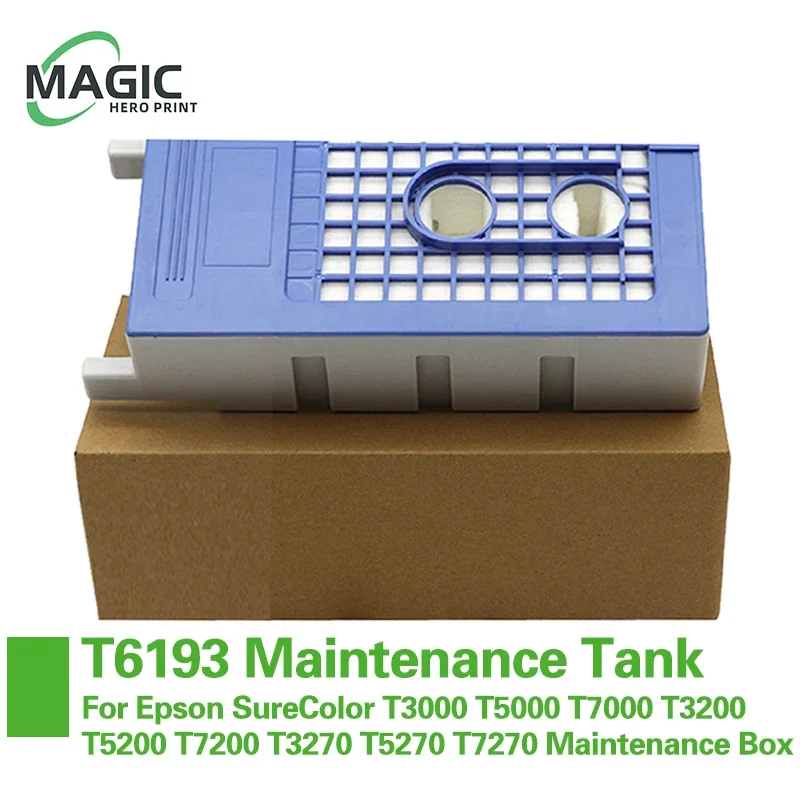 Tanque de tinta de mantenimiento, caja de mantenimiento para Epson SureColor T3000, T5000, T7000, T3200, T5200, T7200, T3270, T5270, T7270, T3280, T6193, nuevo