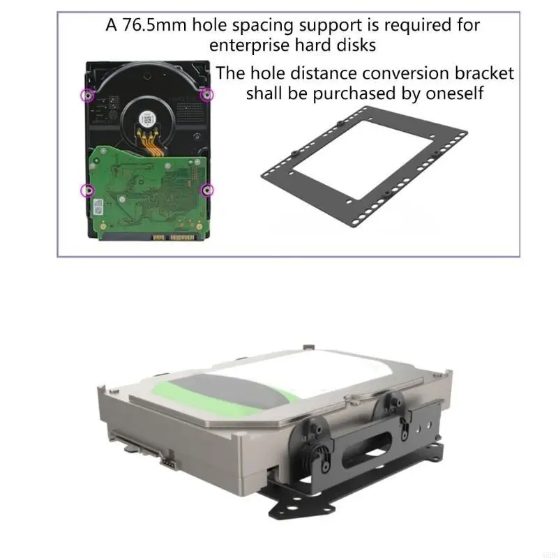 462E Soporte para disco duro con ventilador 12 SSD Soporte para disco duro 3,5 pulgadas extendido multicapa - imagen 3