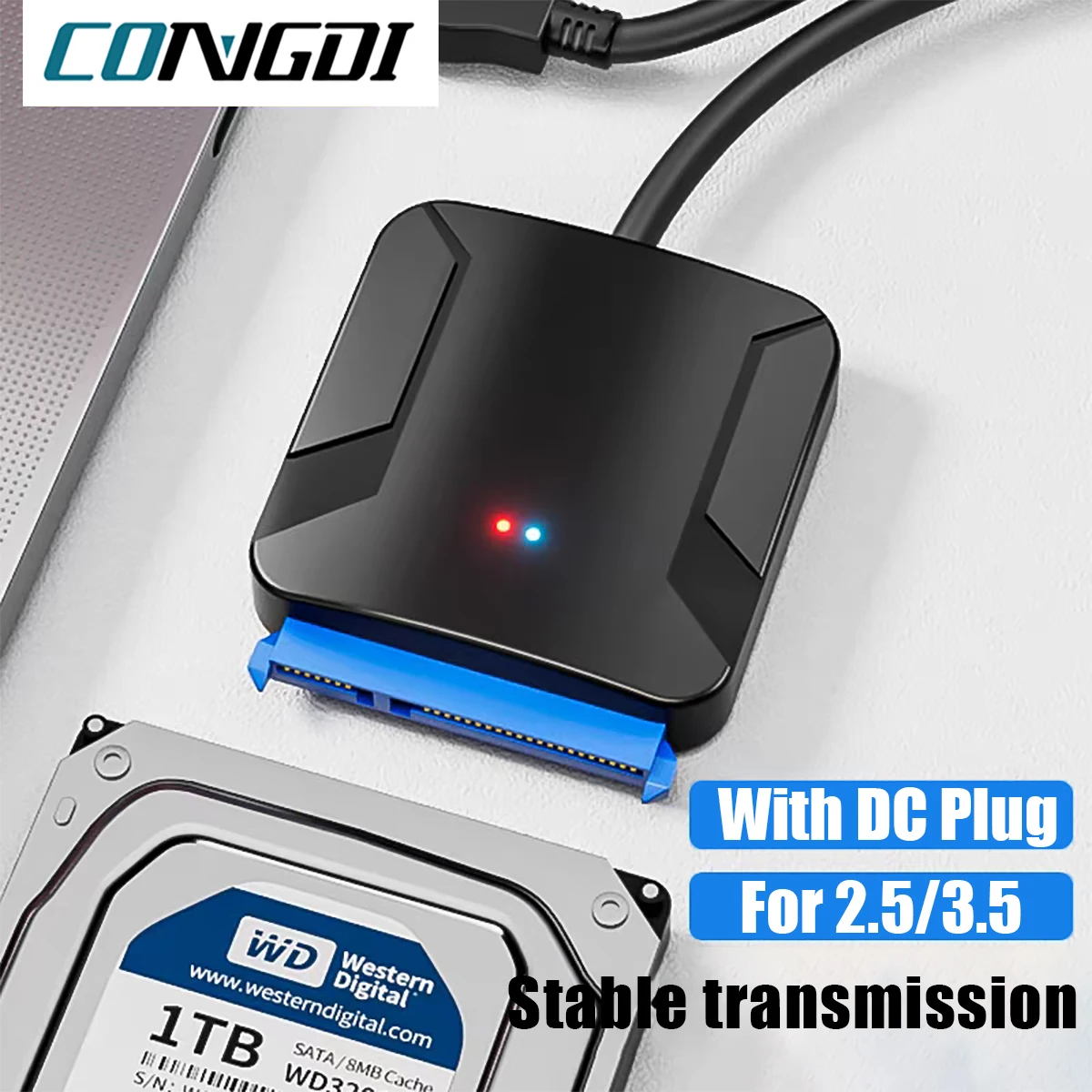 Adaptador de Cable USB 3,0 2,0 SATA, extensión de Cables de ordenador, conectores compatibles con disco duro HDD Ssd externo de 2,5/3,5 pulgadas, USB - imagen 2