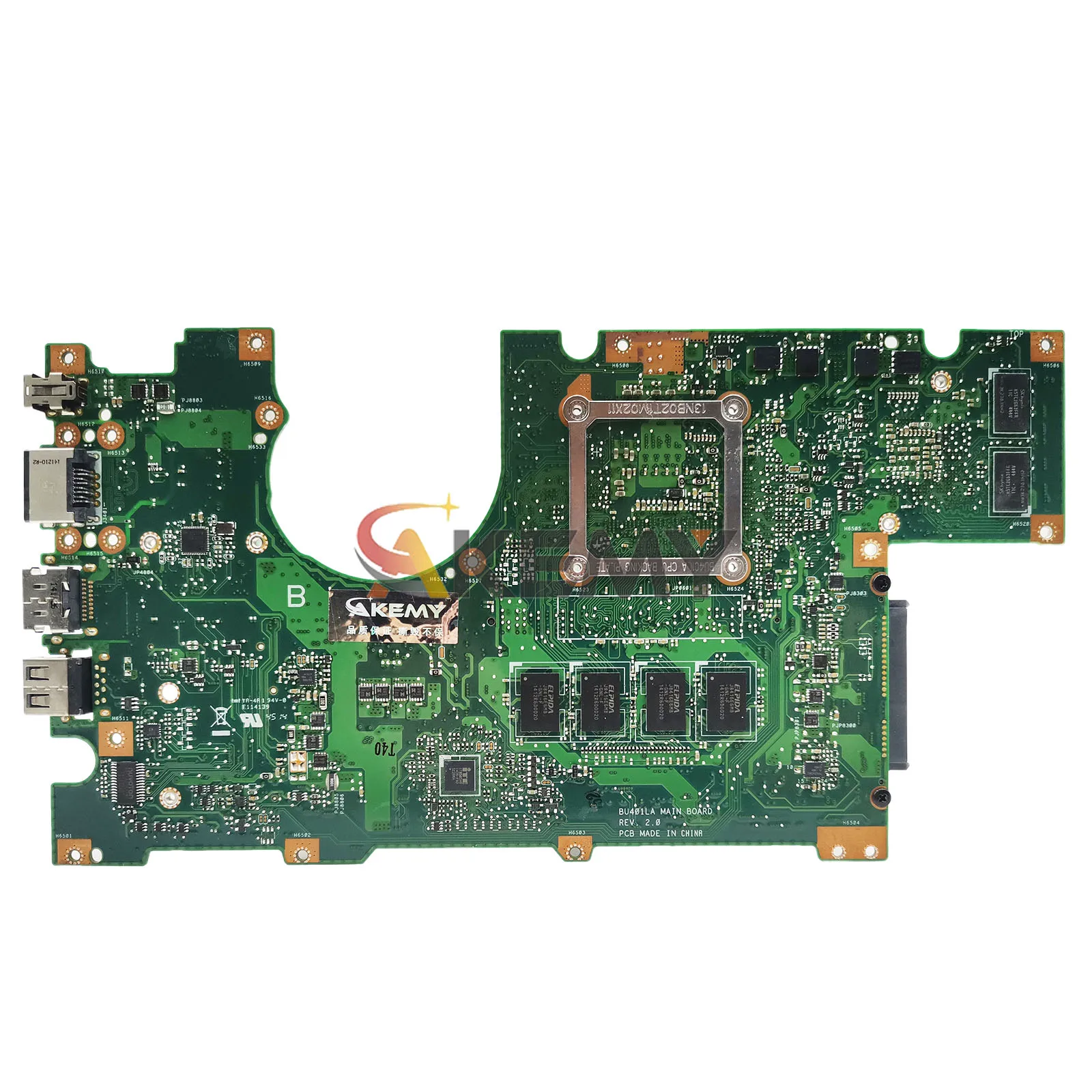 Placa base para ordenador portátil BU401LG para ASUS ExpertBook BU401L BU401LAV BU401LG placa base para portátil con CPU I3 I5 I7 100% pruebas OK stk - imagen 2