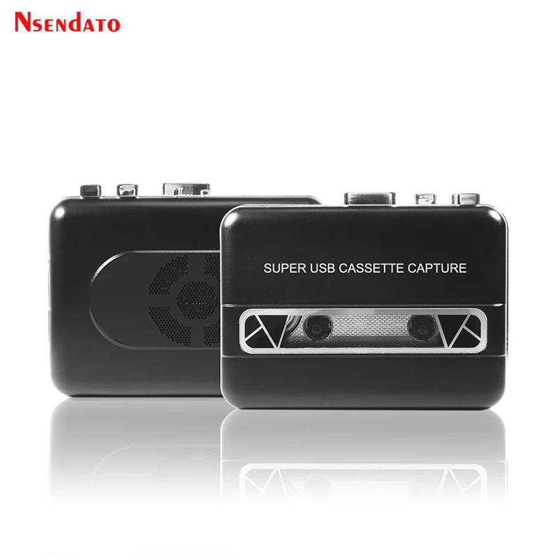 Reproductor de casete USB, cinta de captura de casete a convertidor MP3 en computadora, reproductor de música de Audio Digital HiFi con altavoz y auricular