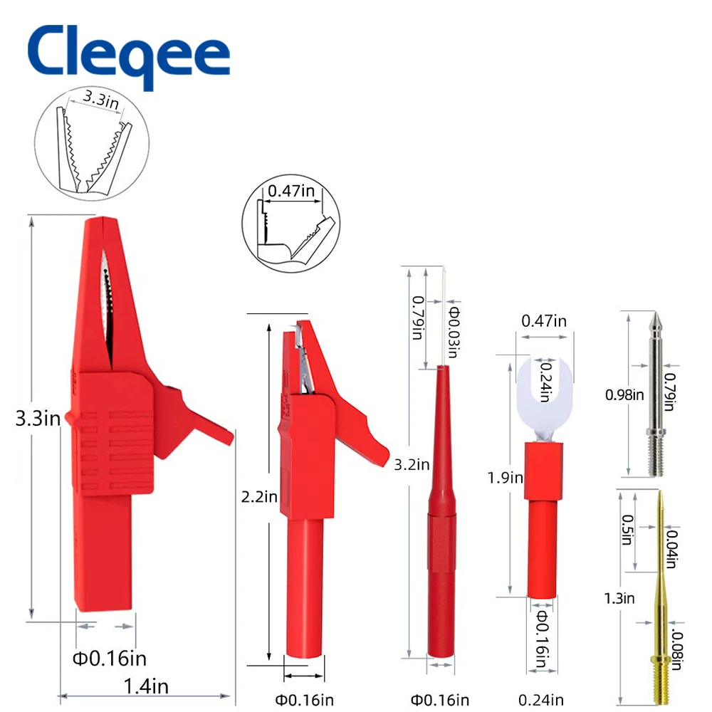 Kit de cables de prueba para multímetro, 28 Uds., pinzas de cocodrilo, sondas de prueba flexibles de alto voltaje, Clip de prueba de perforación de aislamiento reemplazable - imagen 3