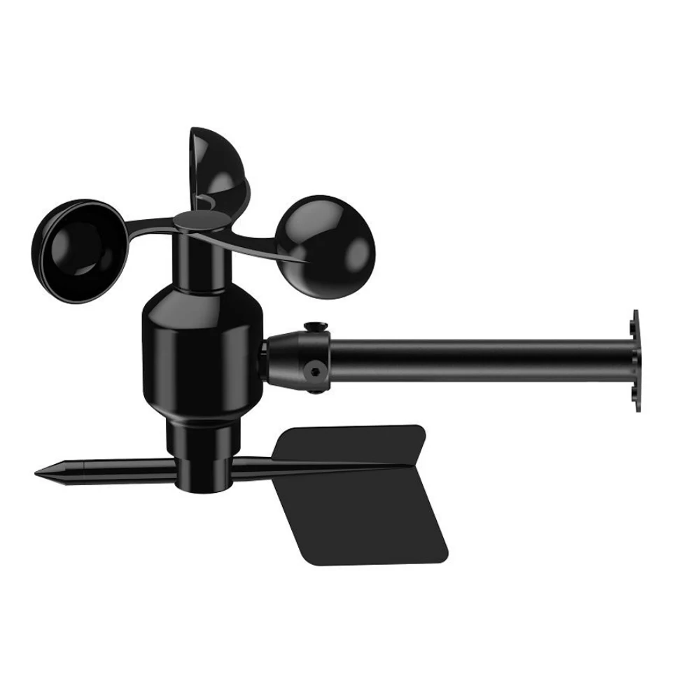 Velocidad del viento de aleación de aluminio 0-60 m/s Sensor de dirección del viento de 360 grados con función de calefacción instrumento de medición de estación meteorológica - imagen 4
