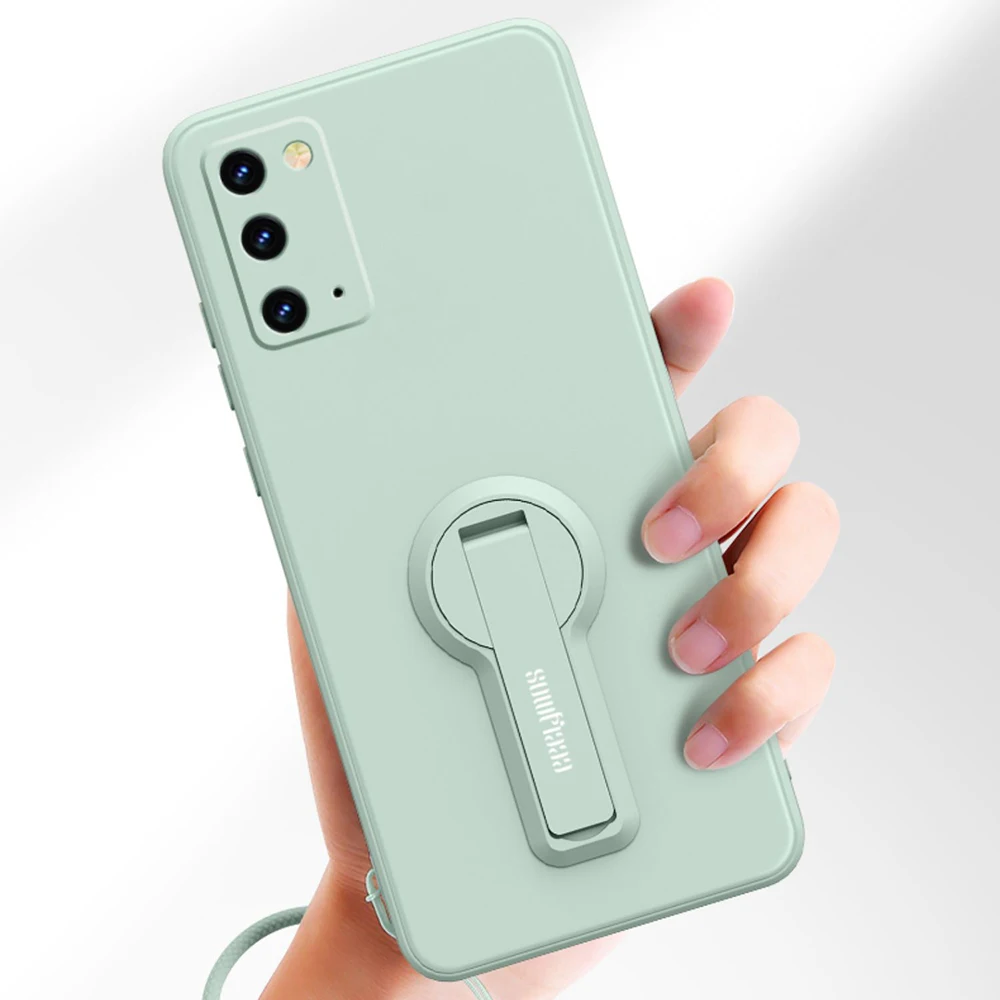 Funda de teléfono de silicona líquida para Samsung Galaxy Note 9 10 20 Plus Ultra Note9 Note20 funda con soporte Protector de pantalla - imagen 4