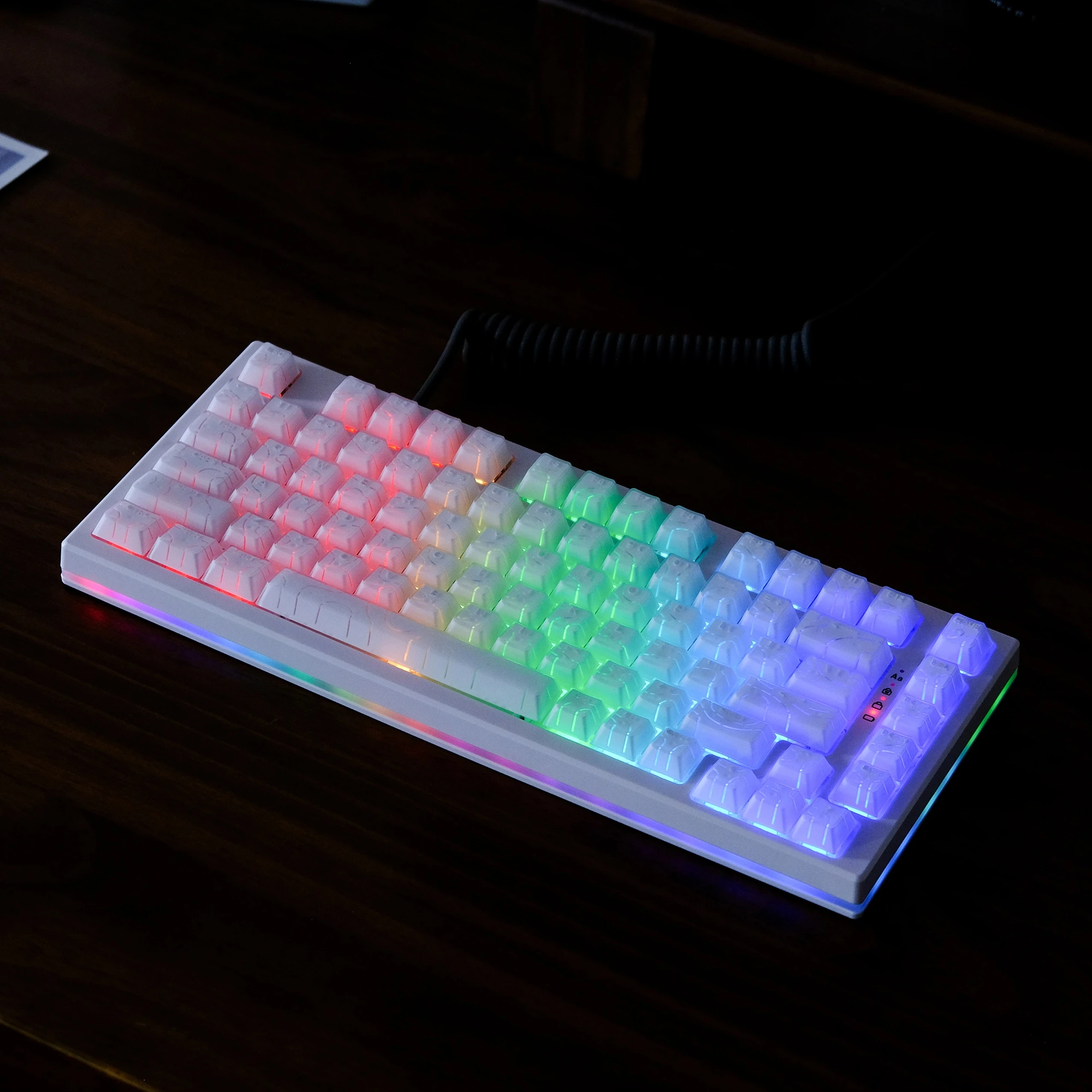 Aifei 131 Keys X-RAY Keycaps White ABS Double Shot Translucent Cherry Height for Mechanical Keyboard AULA F75 Ajazz Mad 60he PC
