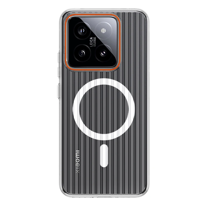 Para Xiaomi Mi 14 Pro funda dura de PC delgada transparente magnética MagSafe funda protectora trasera para Xiaomi Mi14 14Pro carcasa de teléfono