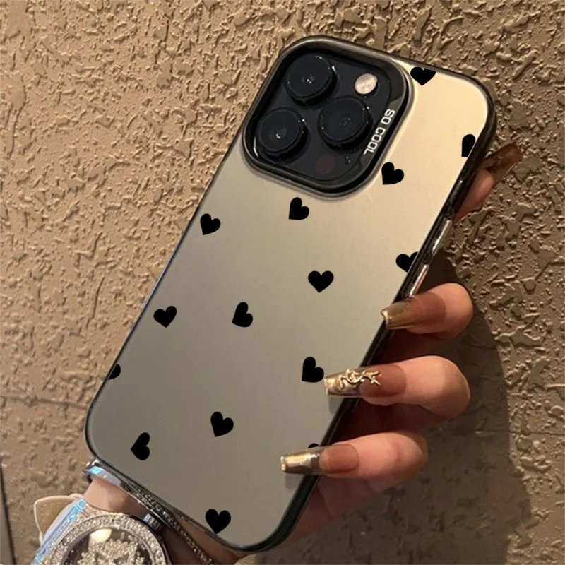 Funda de teléfono IMD plateada con diseño de amor Simple para Xiaomi Redmi Note 14 13 12 11 ProPlus 5G 12S 11S 10S Redmi 14C 13C 12C 13 4G - imagen 3