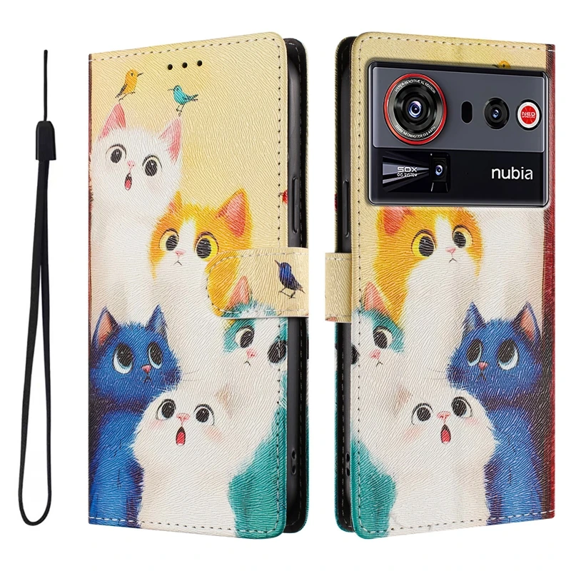 Para Funda ZTE nubia Z80 Ultra Funda Nubia Z 80 Ultra Funda con tapa tipo billetera Funda de teléfono para ZTE Nubia Z80Ultra NX741J Funda Cat - imagen 2
