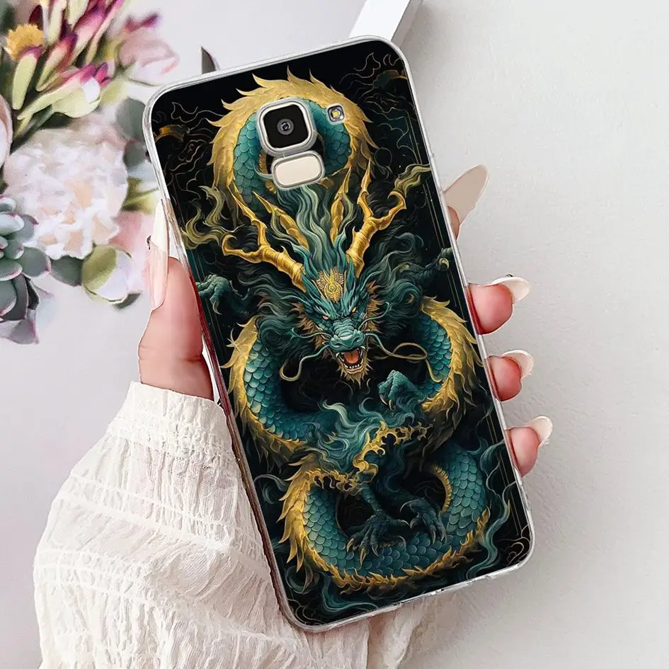 For Samsung Galaxy J6 2018 J600 SM-J600F Case Luxury Marble Dragon Soft Clear Silicone Phone Cover For Samsung J6 Plus J610 Capa - imagen 4