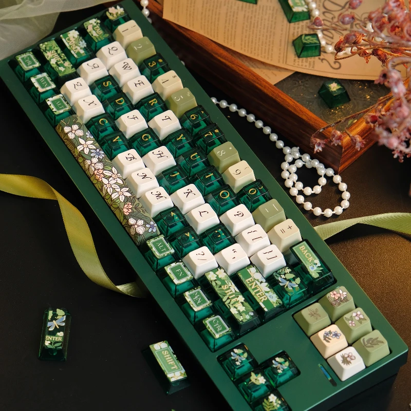 Teclas de himno de primavera personalizadas, teclas de sublimación de perfil PBT FC, teclas de punto de Pc de Anime de dibujos animados bonitos para jugadores, diseño artesanal - imagen 2