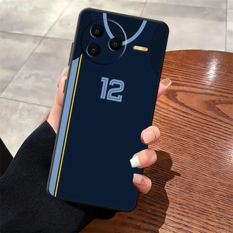 Funda de teléfono suave negra para Xiaomi Redmi A3 12C A4 A1 A2 Plus 14C 13C 10 K40 K80 Pro 9 A5 diseño Digital de baloncesto - imagen 4