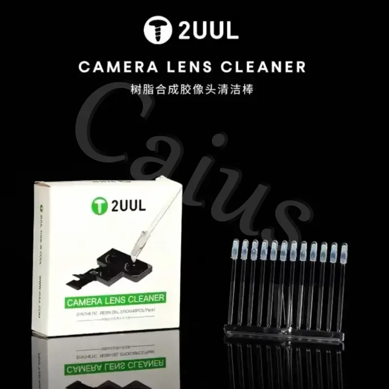 Limpiador de lentes portátil para cámara, palo sintético de resina, eliminación de polvo y huellas dactilares para teléfono, herramienta de limpieza de pantalla de lente de cámara, 48 Uds. - imagen 2