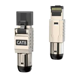 ZOERAX Conector RJ45 Cat 8 Blindado Terminación sin Herramientas