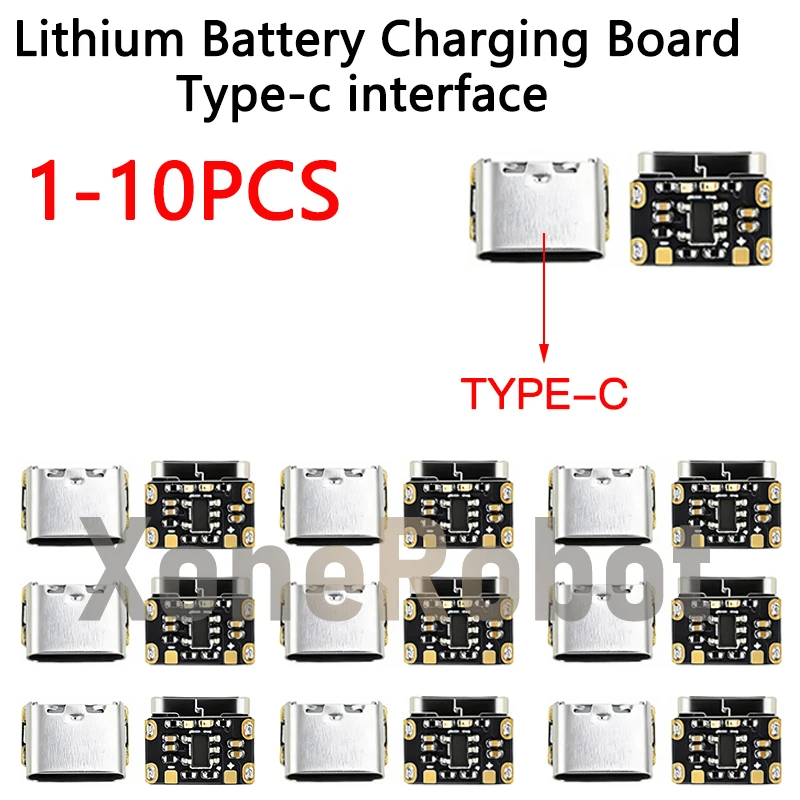 1-10 Uds Mini placa de carga de batería de litio de 3,7 V interfaz tipo C compatible con módulo de carga de protección de carga de batería de litio de 4,2 V