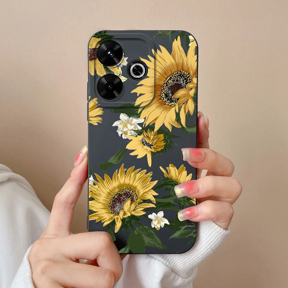 Funda de teléfono para Xiaomi Poco M6 Pro, Protector de cámara de silicona líquida, suave, a prueba de golpes - imagen 5