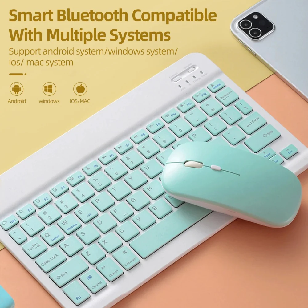 Ratón inalámbrico compatible con Bluetooth, ratón silencioso para ordenador, ratón portátil para juegos de trabajo para ordenadores portátiles, iPad, tableta, PC y ordenador - imagen 5
