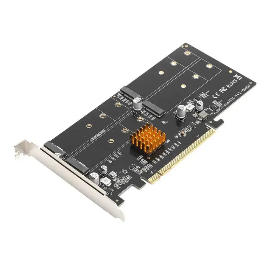 MAIWO PCIe 3,0 X16 a M.2 NVME SSD adaptador 4 puertos para estación de trabajo de servidor de computadora tarjeta RAID Array de cuatro puertos tarjeta de expansión elevadora
