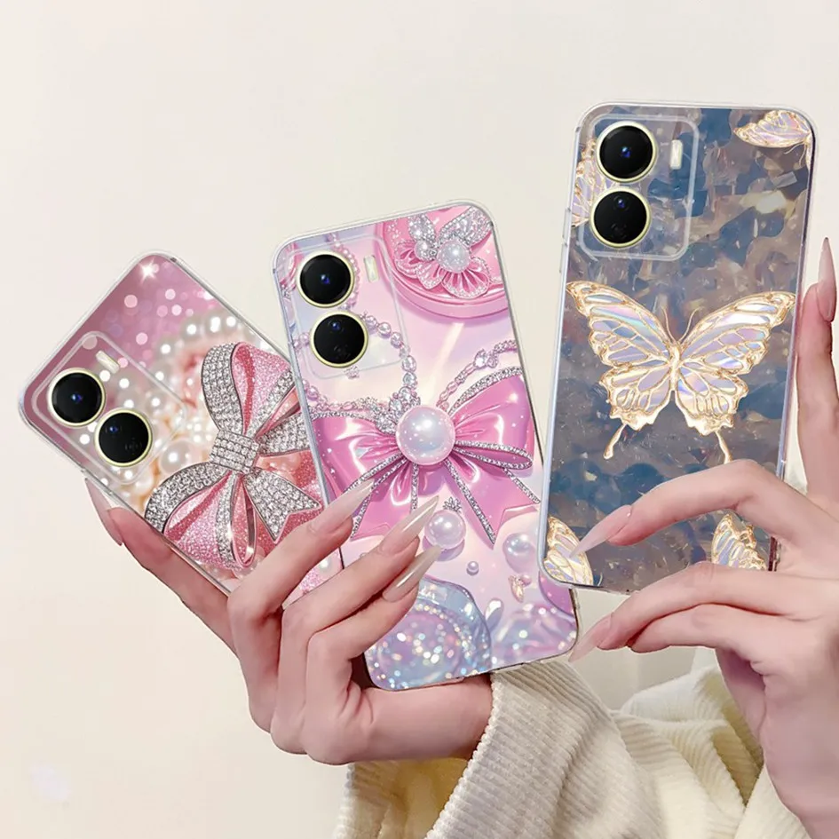 Funda para Vivo Y16 Y56 funda V2204 V2214 V2225 a prueba de golpes TPU suave funda de teléfono de silicona delgada para Vivo T2x V2253 VivoY16 carcasa trasera - imagen 4