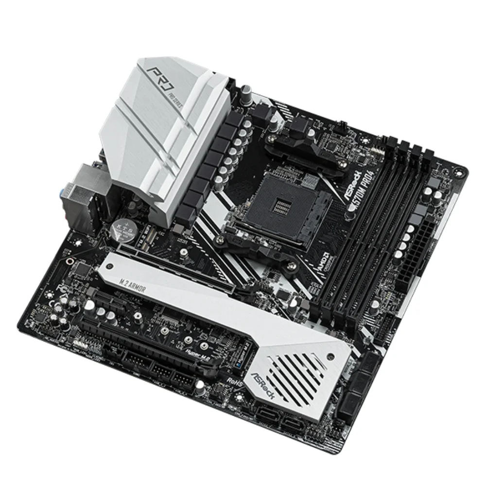 Placa base ASRock nueva X570M Pro4 AMD X570 compatible con 5800X 5700x3D 5600G CPU 4xDDR4 4200 + PCIe 4,0 M.2 mATX AM4 - imagen 4