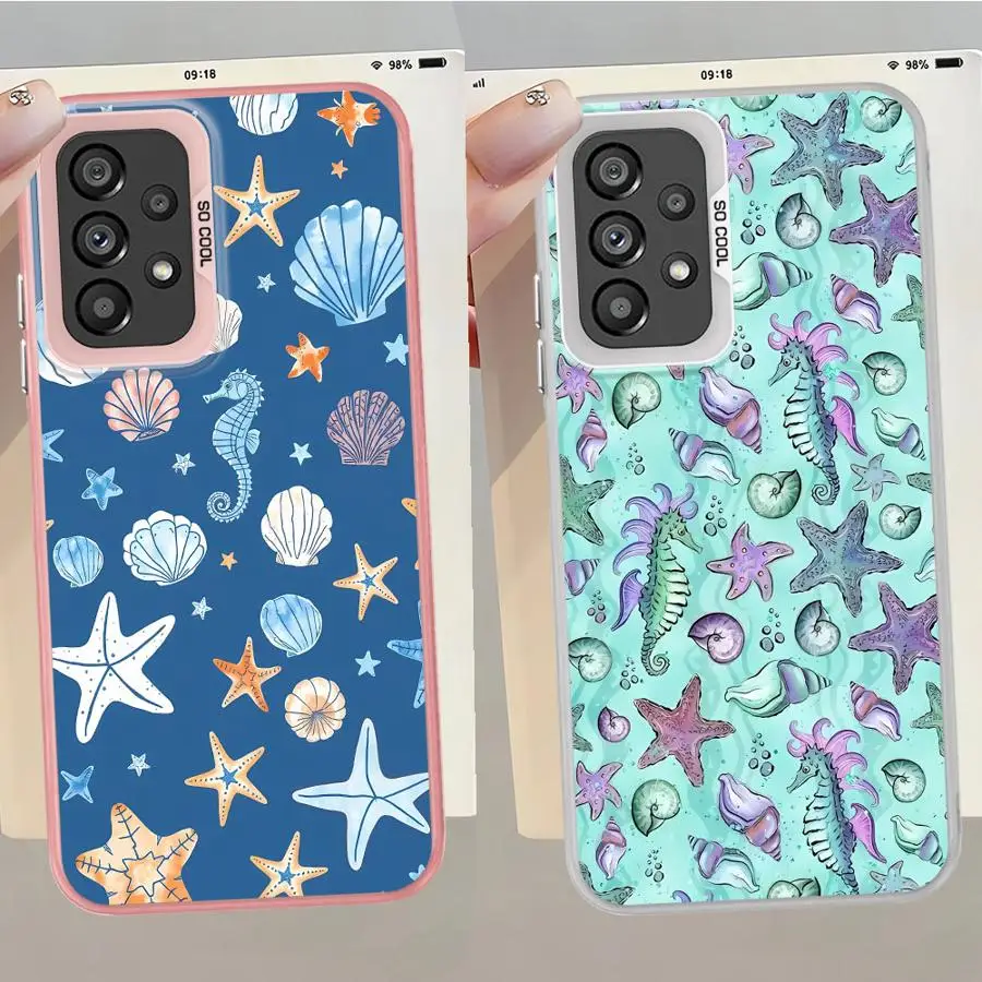 Funda trasera de teléfono para Samsung Galaxy S20 Plus S21 S24 FE S23 S23 Note 20 Ultra S25 S22 carcasa de organismo marino - imagen 2