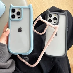 Funda iPhone 13 14 15 16 Pro Max – Diseño Oreja Gato TPU Antigolpes