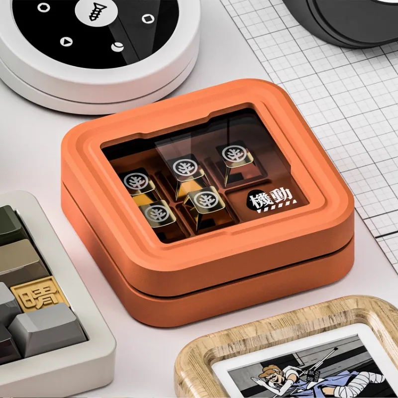 Organizador de teclas V2 motorizado único, columna magnética de silicona, nueve rejillas, impresión 3D, estuche de almacenamiento para teclado mecánico personalizado