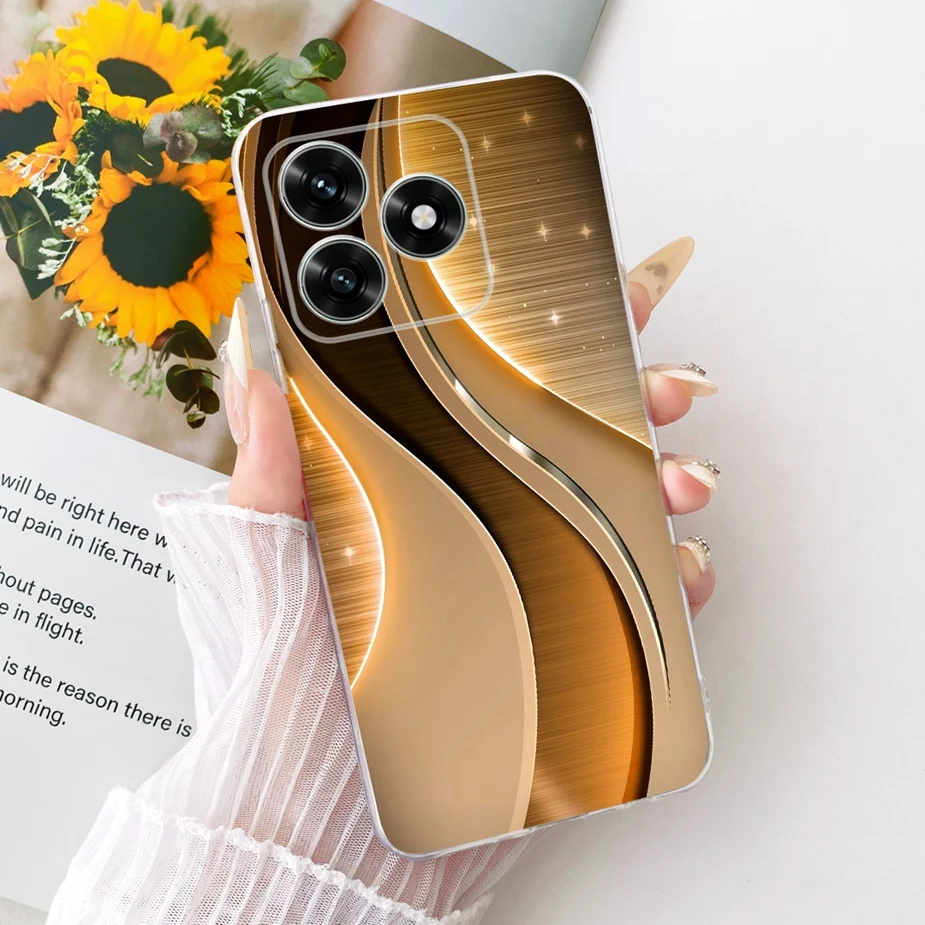 Para Honor X5C Plus funda NLA-LX1 elegante funda pintada de mariposa funda de teléfono de silicona transparente para Honor X5C HonorX5C Plus carcasa suave - imagen 5