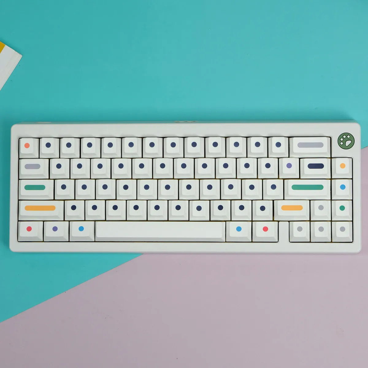 Teclas de punto redondo de 133 teclas, juego blanco minimalista, sublimación de tinte PBT, perfil de cereza para interruptores Mx, teclado mecánico Wooting60 - imagen 2