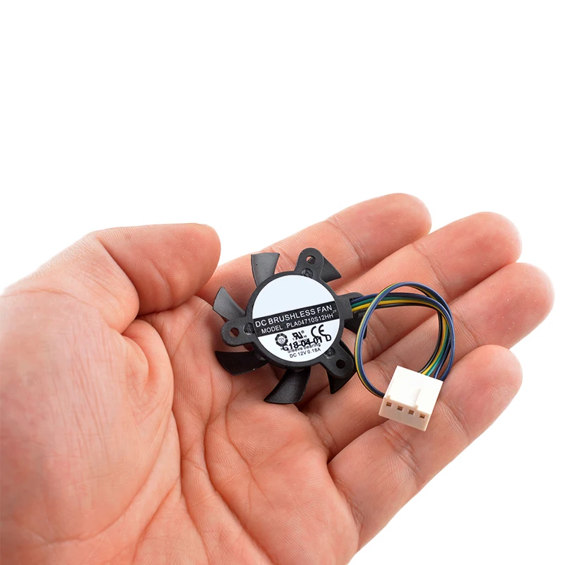 PLA04710S12HH diámetro 37mm espaciado entre orificios 25x25x25mm DC12V 0.18A ventilador de refrigeración de 4 pines para ordenador industrial CPU GPU - imagen 5