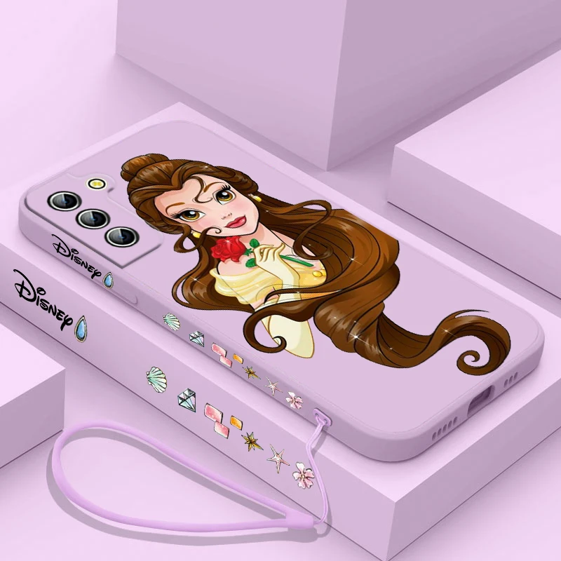 Funda de teléfono de La Bella y La Bestia para Samsung Galaxy, carcasa Ultra líquida con cuerda izquierda, S24, S23, S22, S21, S20 Pro FE Plus - imagen 5