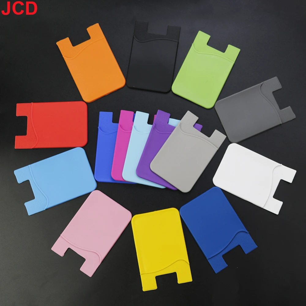 JCD-tarjetero de silicona para teléfono móvil, billetera elástica, adhesivo, suave, para identificación de efectivo, 5 piezas, gran oferta - imagen 5