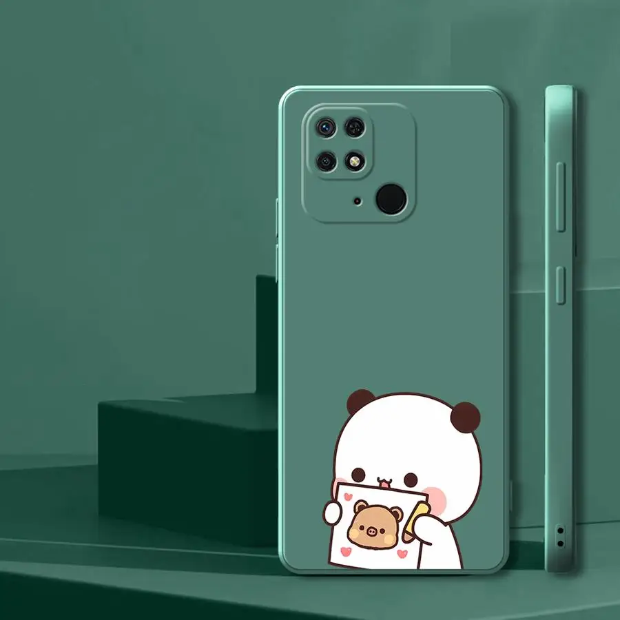 Funda de teléfono para Xiaomi Redmi K40 K60 A2 10 14C A1 A3x 13C 12C 9 8 funda suave dibujos animados pareja oso - imagen 2